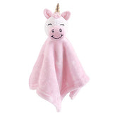 Hudson Baby Animal Friend Plushy Security Blanket, Pink Unicorn, One Size