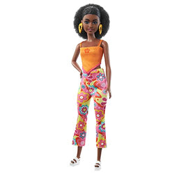 Barbie Doll, Kids Toys, Curly Black Hair and Petite Body Type, Barbie Fashionistas, Y2K-Style Clothes and Accessories