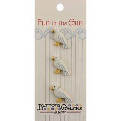 Bulk Buy: Buttons Galore (6-Pack) Fun In The Sun Buttons Seagull FN-127