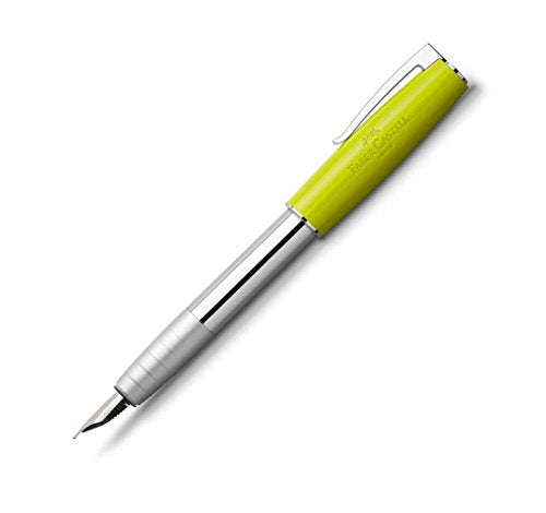 Faber-Castell Loom Fountain Pen, Fine Nib (F), Piano Lime (FC149281)