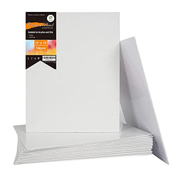 CONDA Artist Canvas Panels 12 x 16 inch, 14 Pack, Primed, 100% Cotton, Artist Quality Acid Free Canvas Board for Painting & Oil