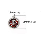 Skull Enamel Charm Pendants 6 Pack, DIY Crafts, Jewelry Making - Colorful