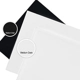 PHOENIX Black and White Canvas Panels, 11x14 Inch, 18 Bulk Pack - 12 White Panels Bundle with 6 Black Panels - 8 Oz Triple Primed Cotton Canvas Boards for Acrylic, Oil, Watercolor & Tempera Paints
