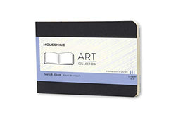 Moleskine Art Plus Hard Cover Sketch Album, Plain, Pocket Size (3.5" x 5.5") Black - Sketch Pad for Drawing, Watercolor Painting, Sketchbook for Teens, Artists, Students
