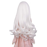 MUZI Wig 1/3 Bjd Hair High Temperature Long Gray Straight and Curly Bjd Wig SD for BJD Doll (1001)