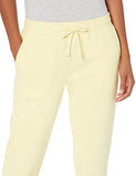 Amazon Essentials Women's Relaxed Fit French Terry Fleece Jogger Sweatpant, Light Yellow, X-Large