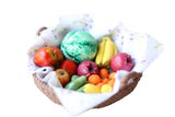 Mini Fruits 1:12 Miniature Food For Dolls, Dollhouse 18 Pcs in the Basket