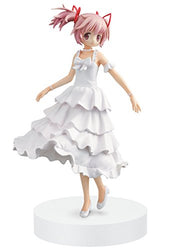 Banpresto Puella Magi Madoka Magica 7.1-Inch Madoka Kaname Figure, White Dress Version