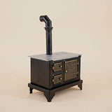 Miniature Kitchen Furniture Old Fashioned Black Range Cooker Stove,Dollhouse Miniature Antique Cast Iron Stove, House Kitchen Stove Furniture Toy Kids Cooking Bench