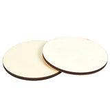 Wood Coasters - 24-Pack Round Wooden Drink Coasters, Unfinished Wood Circle Cup Coasters for Home