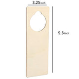12-Pieces 9.5 x 3.25 x 0.1-Inch Unfinished Wooden Wood Door Knob Hangers Door Knob Signs for Craft, DIY Craft, Home, Office Hotel Decoration, Business Use