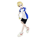 EVA BJD Doll 24" 1/3 Full Set Doll Tennis Boy Jointed Dolls +Shirt + Pant + Hair + Gift Tennis Racket + Gift Shoes + 3Tennis Balls