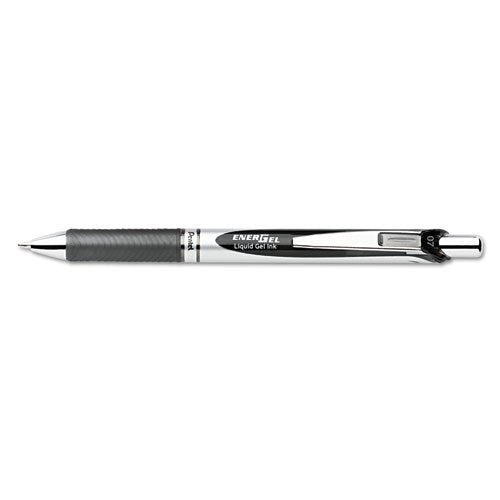 Pentel EnerGel Deluxe RTX Retractable 0.7mm Fine Line Metal Tip Liquid Gel Pen , Black Ink,    1