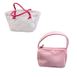 Fully 2pcs Mini Doll Accessories Handbag Shoulder Tote Bag Purses for 16-18 Inch Barbie 1/3 1/4 BJD Dolls