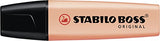 Stabilo BOSS Original Pastel Highlighter, 2mm + 5mm Tip - Creamy Peach