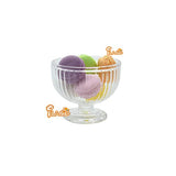 iland Miniature Dollhouse Accessories for Dollhouse Furniture, Glass Utensils w/ Mini Food Set Incl Bowls Plates Dessert Dish Jar Cup (6 Glass pcs w/ Miniature Food)