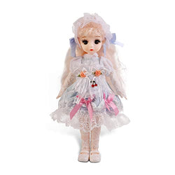 BJD Dolls Girl 12 Inch 1/6 SD Dolls with 13 Removable Jointed for Doll Toys, Cute Doll Toy with Clothes and Shoes, Birthday Gift for Age 3 4 5 6 7 8 Year Old Girls (Jerry)