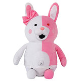 IUTOYYE Pink White Rabbit Plush Girls Youth Bunny Pillow Toy Home Decor Adornment Doll for Birthday Party (35cm)