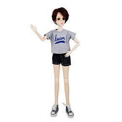 EVA BJD 57cm 22 Inch Doll Jointed Dolls - Including Clothes with Wig, Shoes,Accessories for Girls Gift (Street Teen-Brown)