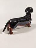 Standing Dachshund porcelain (faience) figurine, handmade, porcelain dog figurine