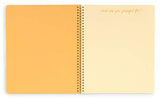 ban.do Yellow Floral Rough Draft Large Spiral Notebook, 11" x 9" with Pockets and 160 College Ruled Pages, Superbloom