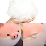 Levenkeness Soft Fat Pig Plush Hugging Pillow,Cute Piggy Stuffed Animal Doll Toy Gifts for Bedding, Kids Birthday, Valentine, Christmas (Pink, 19.7")