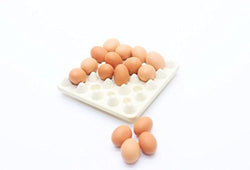 ChangThai Design Mini Egg Set in Tray Dollhouse Miniature Handmade Food Supply
