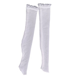 MagiDeal Trendy White Over the Knee Fishnet Stockings Net Socks for 1/3 BJD SD DOD LUTS Dollfie Clothing Dress Up Accessories