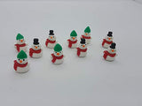 10 Pieces Miniature Snowman clay Dollhouse Fairy Garden Mini Snowman Artificial Animals Tiny Animals #28