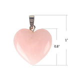 Wholesale 12 PCS Heart Shaped Natural Stone Pendants Healing Chakra Reiki Love Charm Bulk for