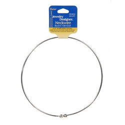 Bulk Buy: Darice DIY Crafts Nickel Silver Neckwire Necklace with Screw Off End (6-Pack) 1975-65