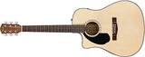 Fender CD-60SCE Dreadnought Acoustic Guitar - Natural - Left-Handed