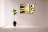 Note and Piano'S Keys in The Paper Wall Art Painting Pictures Print On Canvas Music The Picture for Home Modern Decoration