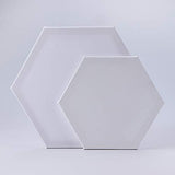 2Pcs Hexagon Canvas Stretched Artist Canvas Quality Acid-Free Stretched Boards for Oil Painting