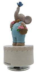 WJYIKEE Music Box Sculpted Hand-Painted Musical Figure Warm and Romantic Birthday Festival Musical Gift Home Office Studio Decoration (Elephant)