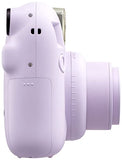 FUJIFILM INSTAX Mini 12 Instant Film Camera (Lilac Purple) + Fuji Instax Instant Film Single Pack - 10 Prints + Protective Case - Purple + Photo Album - Purple + Travel Stickers - Bundle!