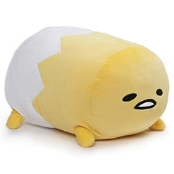 GUND Gudetama Laying Down Lazy Egg in Shell Sanrio Plush, Yellow, 16"