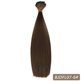 Heat-Tracing 1pcs refires bjd 25cm100CM black pink white grey color long straight dolls wig hair,BJDFL07-2317,25CM