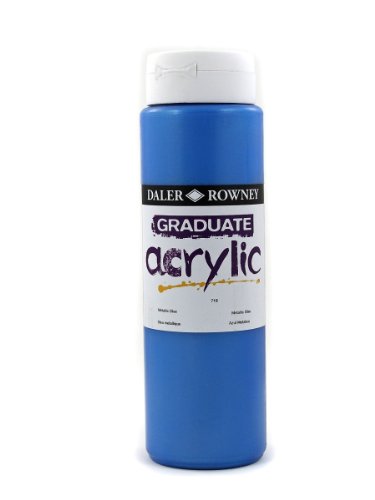 Daler - Rowney Graduate Acrylic 500ml Paint Ink Bottle - Metallic Blue