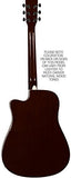 Jameson Guitars Full Size Thinline Acoustic Electric Guitar with Free Gig Bag Case & Picks Natural Right Handed
