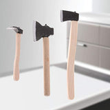 JIDOANCK 3Pcs/Set 1/12 Mini Wooden Chopper Hatchet Doll House Miniature Axe Tools Toy,Miniature Doll House Furniture and Accessories - 1