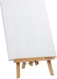 MEEDEN Easel with Canvas Sets, 12" Tall Beechwood Tabletop Painting Easel and 9" x 12" Stretched Canvas for Adults Artist Painting Party, Craft Drawing, Decoration Sets, Pack of 6