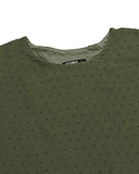 YOINS Summer Dresses for Women Half Sleeves T Shirts Solid Crew Neck Tunics Self-tie Blouses Mini Dresses Swiss Dot-Army Green Small