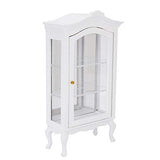 Hztyyier Doll House Furniture, 3.54 x 1.42 x 6.3in Miniature 1:12 Scale Wooden Cabinet Three Layers Window Display Cabinet for Dollhouse Living Room Decoration Accessories