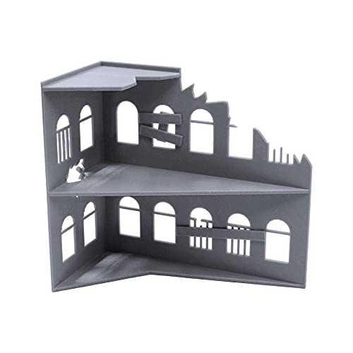 Ruined Building, Terrain Scenery for Tabletop 28mm Miniatures Wargame, 3D Printed and Paintable, EnderToys