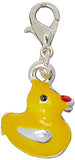 Darice JY080182 Lobster Claw Yellow Rubber Duck Charm