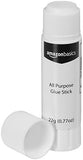 AmazonBasics All Purpose Washable Glue Sticks, 0.77-oz. sticks, 12-Pack