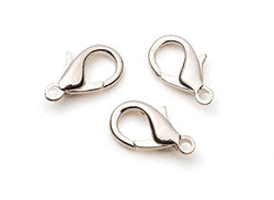 Darice 3 Piece Lobster Clasps, 20 by 10mm, Bright Silver