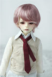 Jusuns D28053 7-8 inch(18-20CM) MSD Enfant Baby Short BJD Wig 1/4 Synthetc Mohair Doll Wigs Many Colors Available (7-8inch, Highlight Pink)