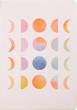 Eccolo Lined Journal Notebook, Flexi-Cover, Moon Phases, 256 Ruled Pages, 5.75-x-8.25 inches
